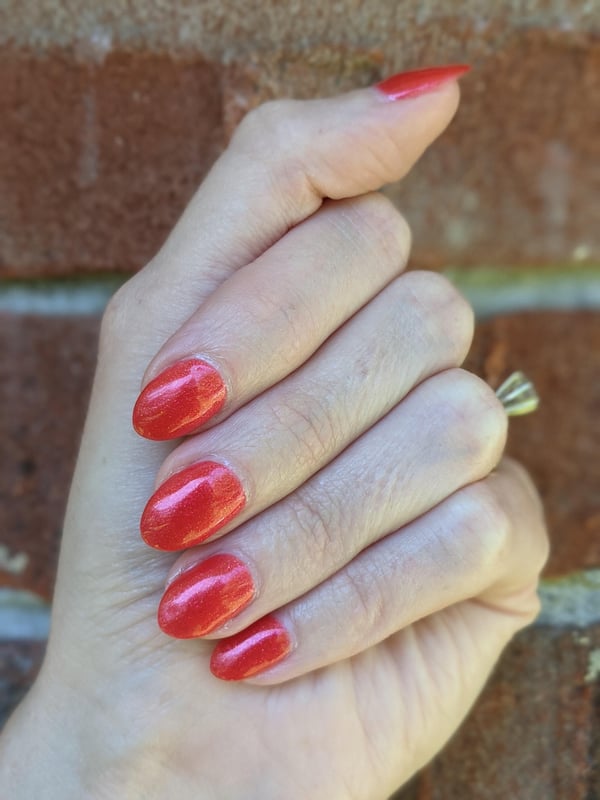 Picture by nurseleu saying 'Nothing Like A Fresh Red Mani 💅'