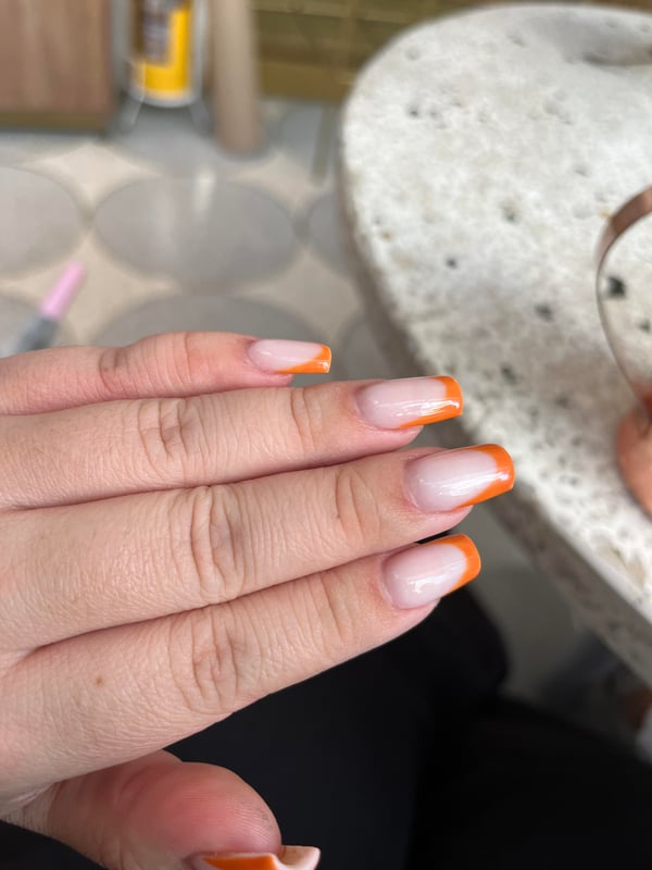 Picture by nicksbrunchattiffany saying 'Pumpkin Spice And Everything Nice acrylics'