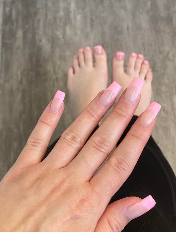 Picture by princessella69 saying 'My Beautiful Birthday Nails And Toes Back In June 💅🏻'