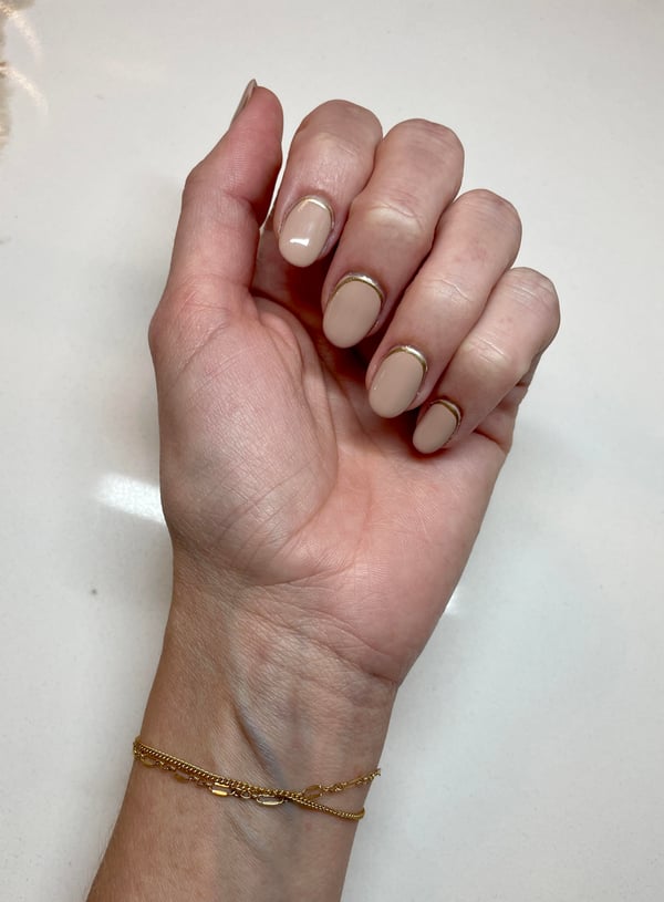 Picture by theskinbitch saying 'Love A Classic Nude With A Gold Touch'