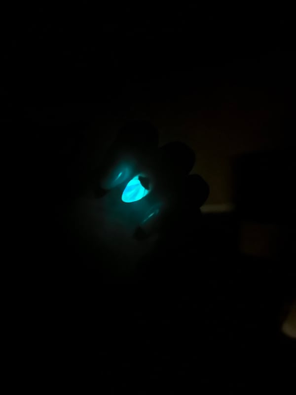 Picture by DragonflyStatus saying 'As Requested The Glowing Nail'