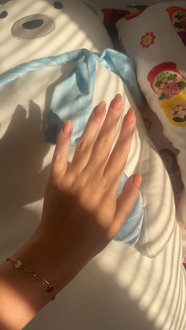 Picture by plamienka saying 'I Painted My Natural Nails After A Long Time'