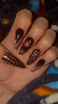 Picture showing Spooky Nails🕷️❤️🕸️✨