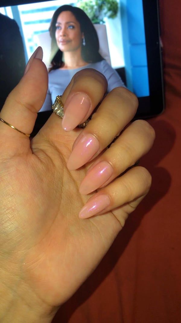 Picture by titanium202 saying 'Nude Pink Shimmer Nails'