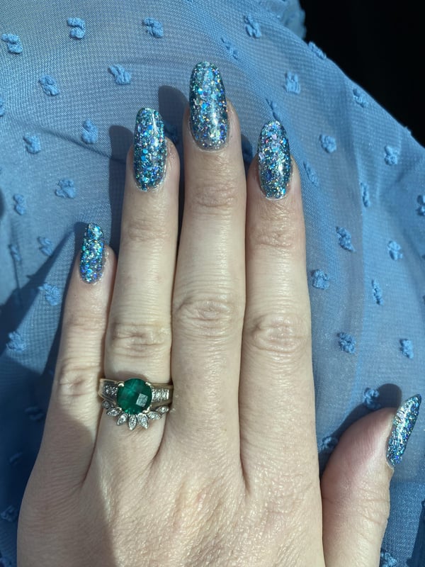 Picture by World_thru_art showing 'My Baby Shower Mani Done By Me!' number 1