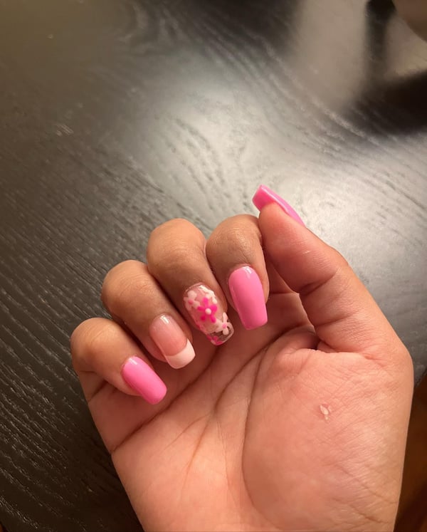 Picture by stargirl213 saying 'Look At My Barbie Inspired Nails'