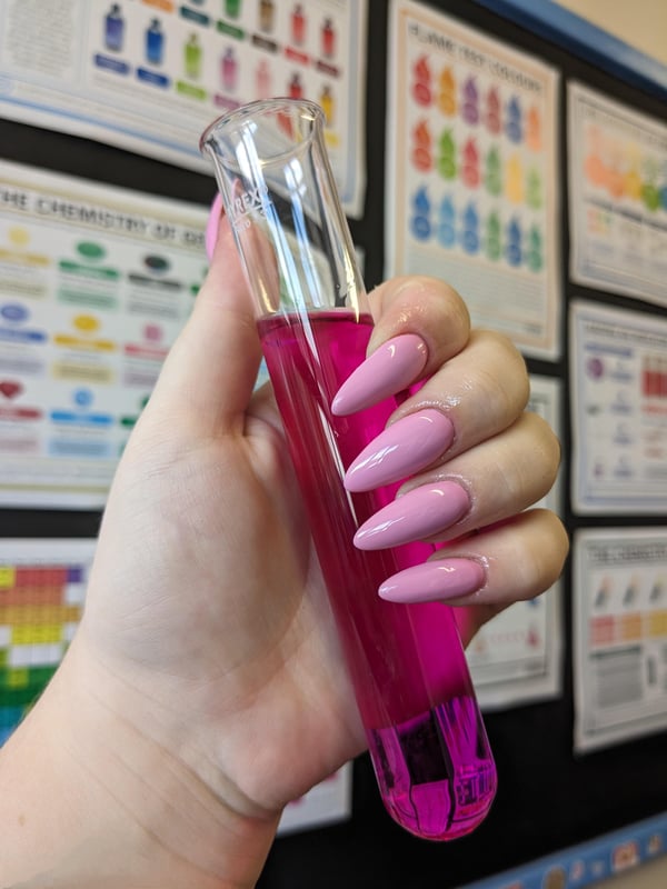 Picture by sleepysock98 saying 'Showing Off My Barbie Nails At Work'