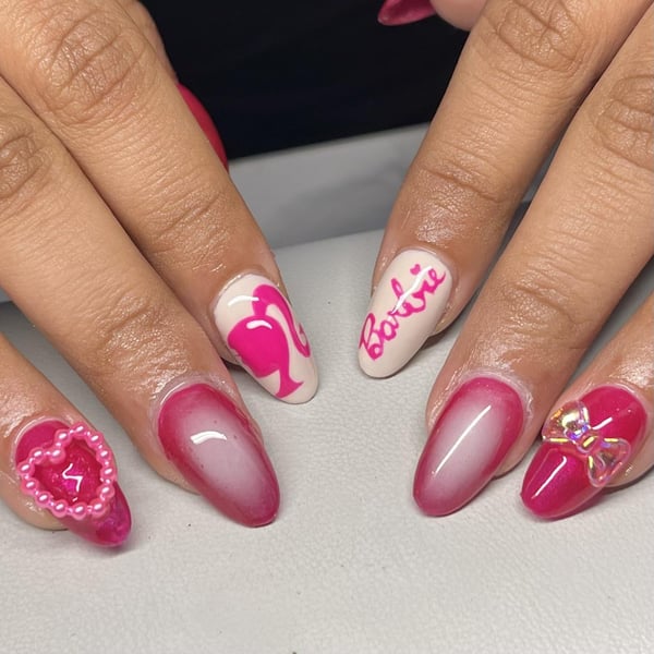 Picture by moonbeer showing 'When Your Client Says They Don’t Want Pink Nails, They Want ‘Barbie’ Nails 😝🎀' number 2