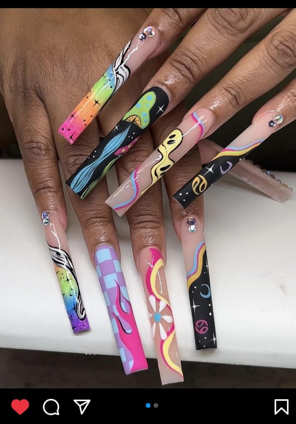 Picture by royalqueent saying 'My Birthday Nails.'