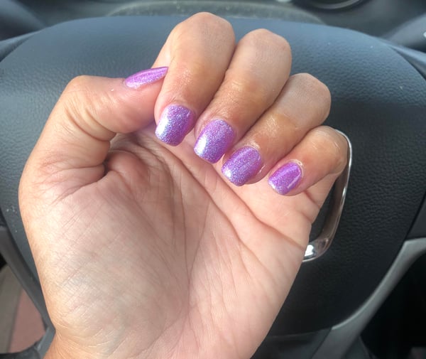 Picture by GRANDMOTHER___WILLOW saying 'Mermaid Collection 🧜‍♀️ DND Brand Color Purpley Pink'