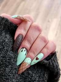 Summer Ice Cream Themed Nails 🍦