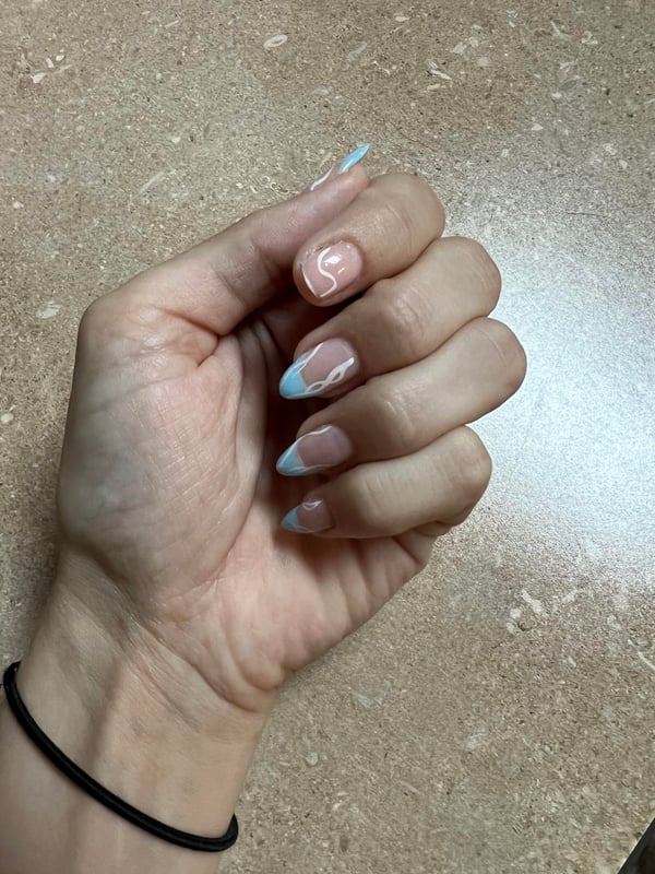 Picture by acoupleofdeadpixels saying 'Gel On Natural weak Nails. RIP.'