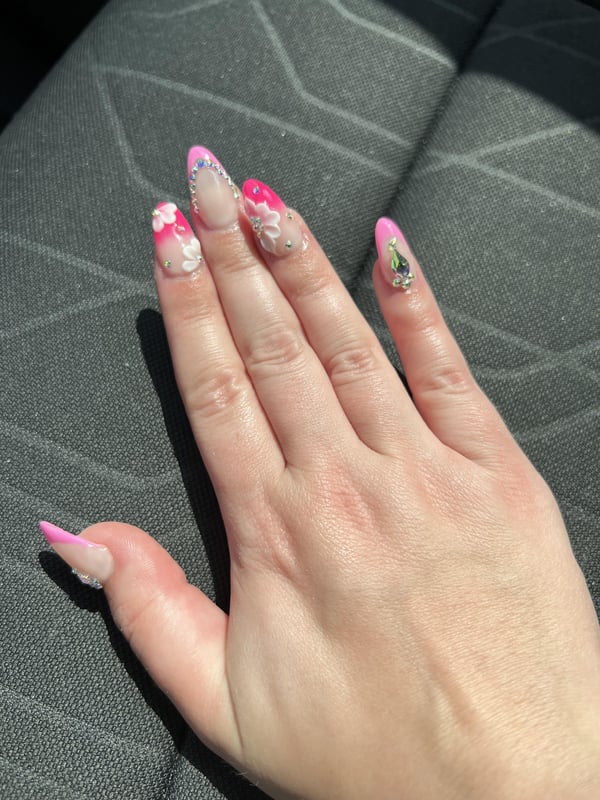 Picture by bipolarshortbitch showing 'My Barbie Nails For This Weekend!' number 2