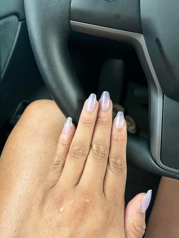 Picture by sun_kissed_miss saying 'Obsessed With Bare Kiss Nails & This Color 🧞'