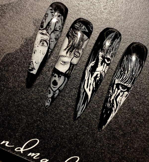 Picture by kalochejam saying 'Would You Wear Creepy Nail Art?'