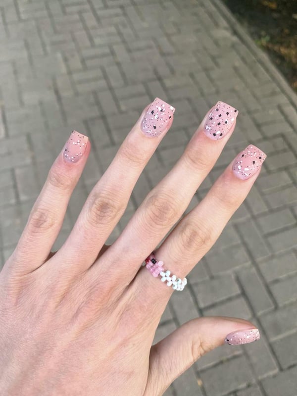 Picture by Kareena_Doll saying 'I Am So Happy This Time My Nails Turned Out To Be Very Cute With Confetti'