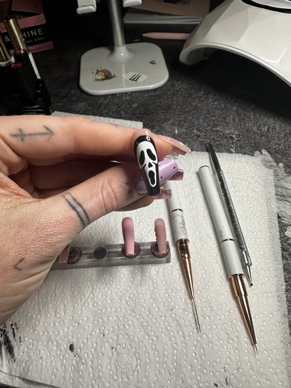 Picture by InternetFluid9817 showing 'Scream Nail Art And Tutorial For Ghostface' number 5