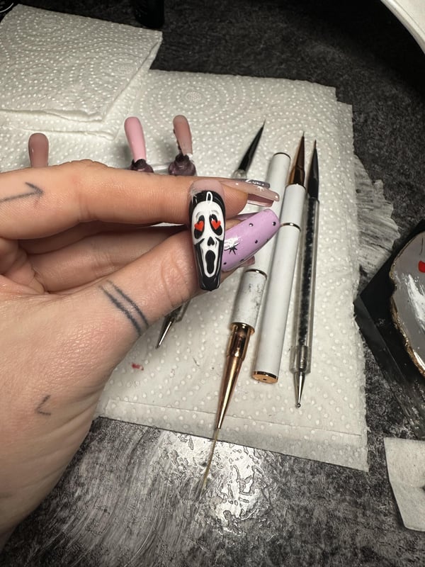 Picture by InternetFluid9817 showing 'Scream Nail Art And Tutorial For Ghostface' number 1