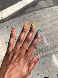 Lisa Frank Inspired Nails For My 30th!