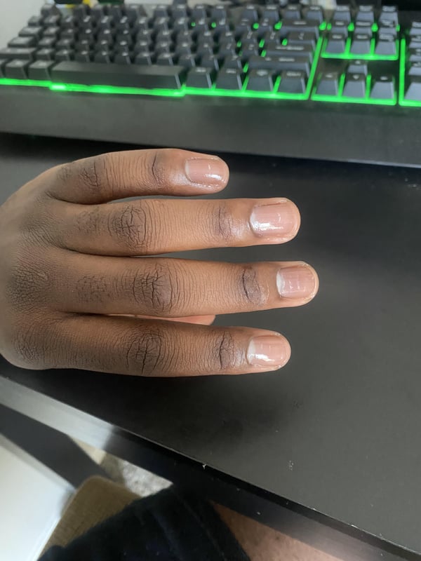 Picture by fesstooshort saying 'Manicure And Pedicure Done By Me as A Man🧍🏿‍♂️'