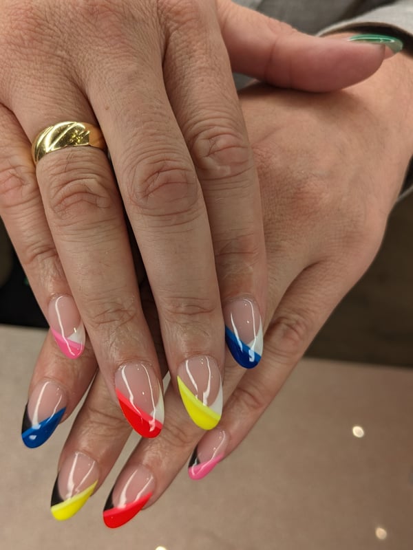 Picture by RealMenWearPolish saying 'Pride Nails For A Straight Ally.'