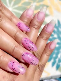 Polygel Overlay On My Long Nails Progress Pic