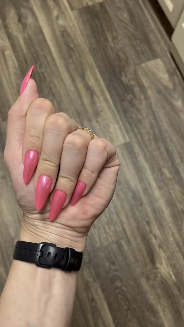 Picture by damnthisisreallyme saying 'Threw Together Some Last-minute Barbie Nails With What I Had On Hand Before I Saw The Movie Last Weekend; Think I Did Okay All Things Considered'