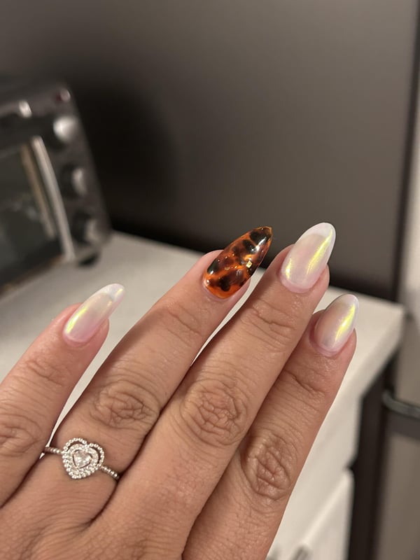 Picture by buttcracklint showing 'First Attemp Doing Tortoiseshell Pattern…first Test In A Full Tip Nail Not Adhered!' number 3