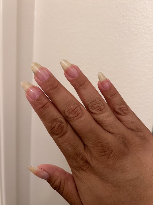 Picture by buttcracklint showing 'Nail Growth From Using Builder Gel 1 Month Is Insane! Here Are My Naked Babies For The Next 3 Days Until I Do My Next Gel Set!!' number 2