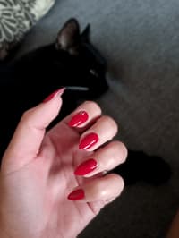 Natural Nails, Just Red Nail Polish ♡'