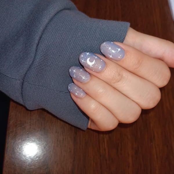 Picture by SweatyBinch showing 'Builder In A Bottle Over Natural Nails, And Color Changing Gel.' number 2