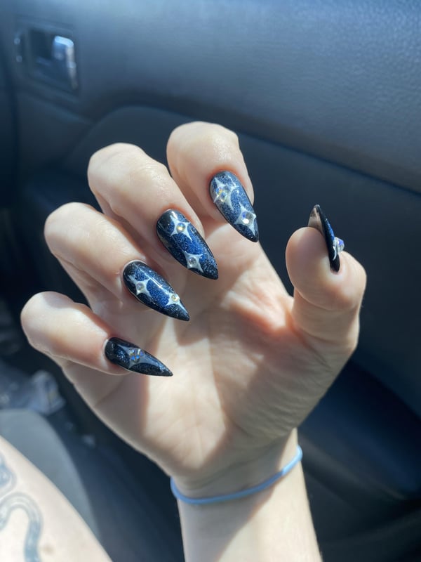 Picture by Suspicious_Flower_98 showing 'Builder Gel Nails By Me🖤✨' number 2