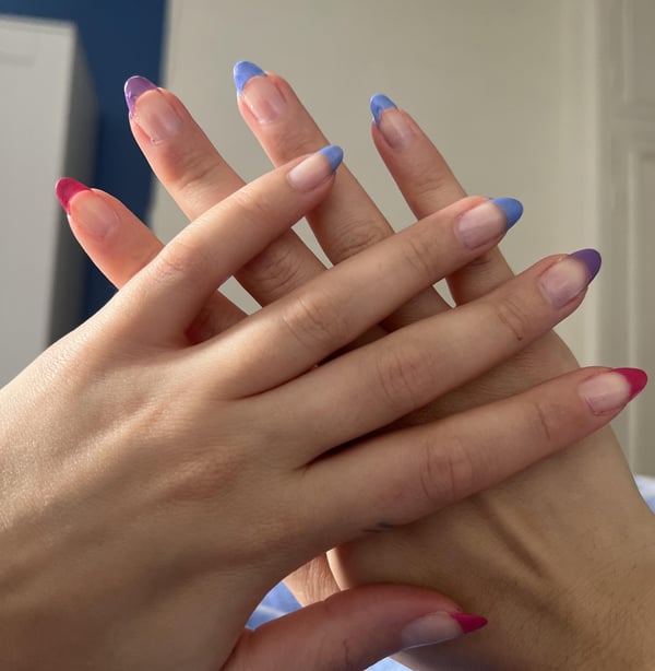 Picture by Ok-Property6209 showing 'Pride Nails 💗💜💙' number 2