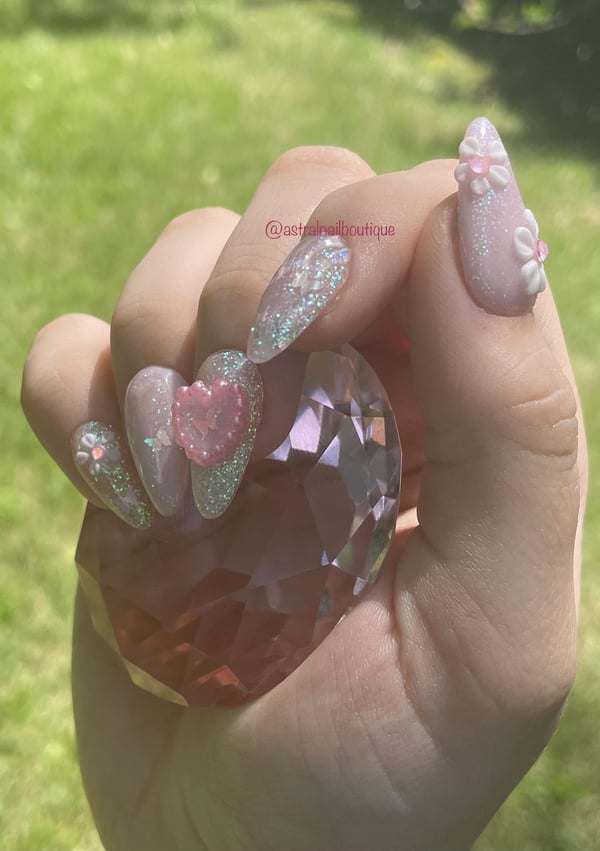 Picture by astralAllie showing 'Did Some Super Cute Nails On My Daughter Yesterday After A Several Month Hiatus From Doing Nails. Pregnancy Made Me So Tired I Just Couldn’t Find The Motivation. So Stoked To Finally Be Back At It!' number 4