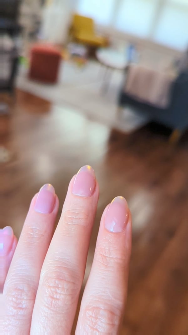 Picture by suckerpunchdrunk saying 'Subtle Chrome French Tip'