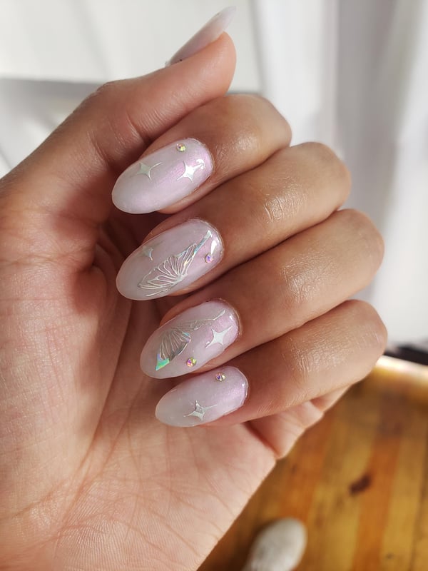 Picture by BecauseCornIsAwesome showing 'So Proud Of This Set! My 4th Diy Polygel Set And They Arent Perfect But Finally 