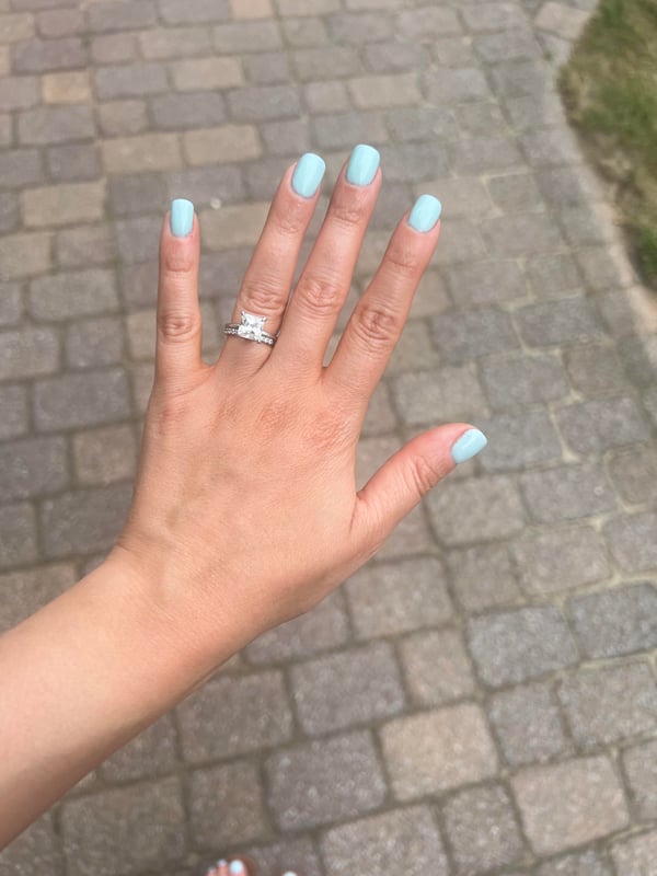 Picture by swimming-corgi saying 'Yay Or Nay On This Color/shape? these Are My Natural Nails, I Don’t Like Them Too Long'