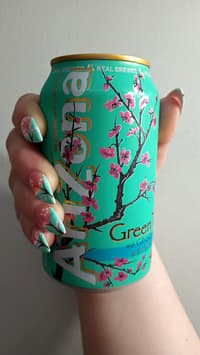 Inspired From Someone Who Posted Here Prior, I Got A Minimalist Version Of AriZona Green Tea Nails!!