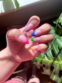 Just Tried These Colorful French Tips!!