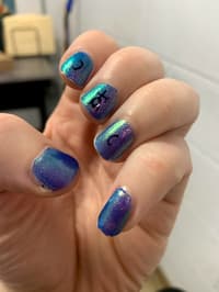 Mercury’s Tears. Feeling The Witchergy In These. Started Working With Nailpolish A Couple Of Months Ago And I Can Finally Do My Full Hands Without Getting Varnish On The Skin.