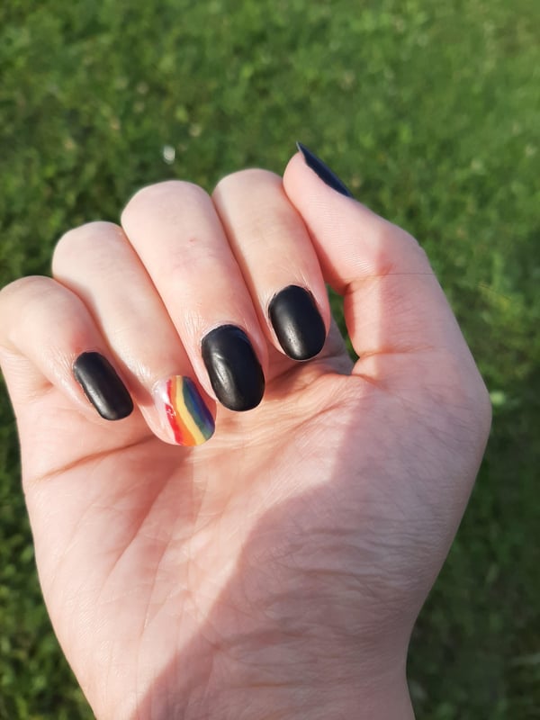 Picture by Plant-Parent420 saying 'I'm Really Bad At Painting My Nails But The Theme For These One Is 