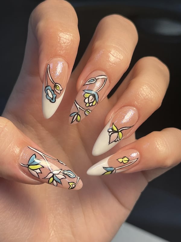 Picture by pluiefrais showing 'Nails To Match My Dress That I’m Wearing To A Wedding This Weekend☺️ On Me By Me!' number 2