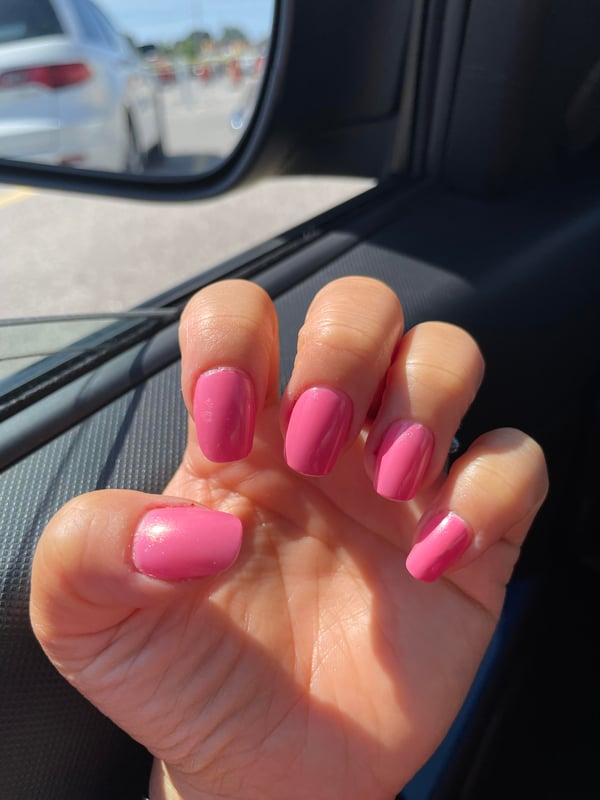 Picture by MeanJeanOnReddit saying 'Not My Usual Shade Of Pink But Was A Barbie Moment.'