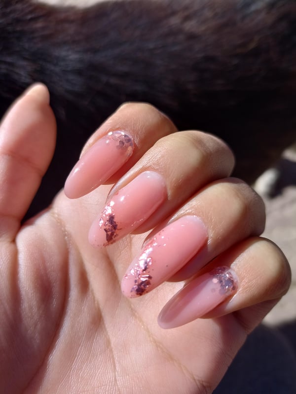 Picture by Chicalatinavipp saying 'My New Design, First Time Doing Gel Kapping'