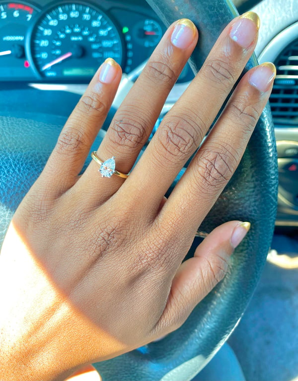 Picture by DemCheex saying 'Gold Chrome French Tips On Natural Nails - First Time Getting Chrome, What Do You All Think?'