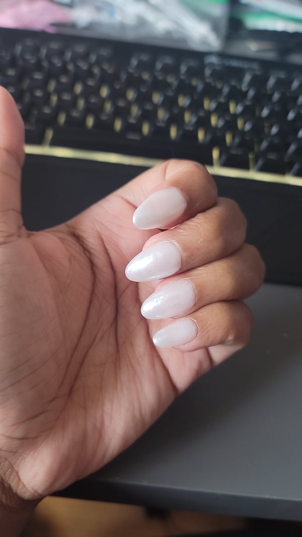 Picture by LaydeeRaxx saying 'Just Learning To Do My Nails At Home And I Messed Them Up. What Did I Do Wrong With The Shape?'