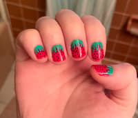 Did My Nails As Strawberries!