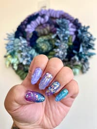 Gave Myself Some Mermaid Nails! 🫧🌊🐚