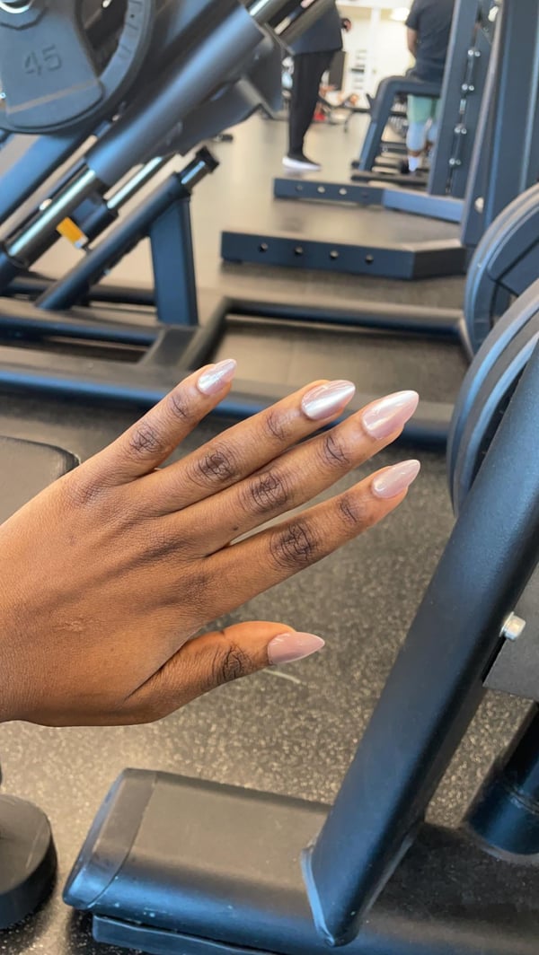 Picture by Herapatra saying 'First Type Doing Press On Nails.'