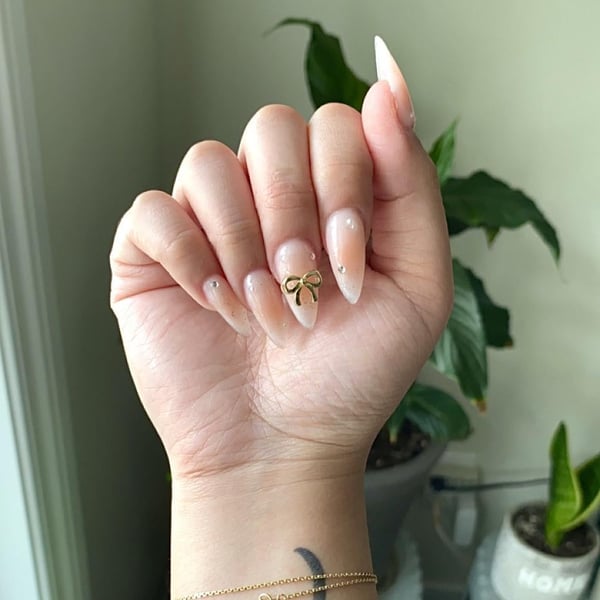 Picture by 999croissant saying 'Tried Out Douyin Inspired Nails! Wondering If These Acrylics Are The Right Thickness?'